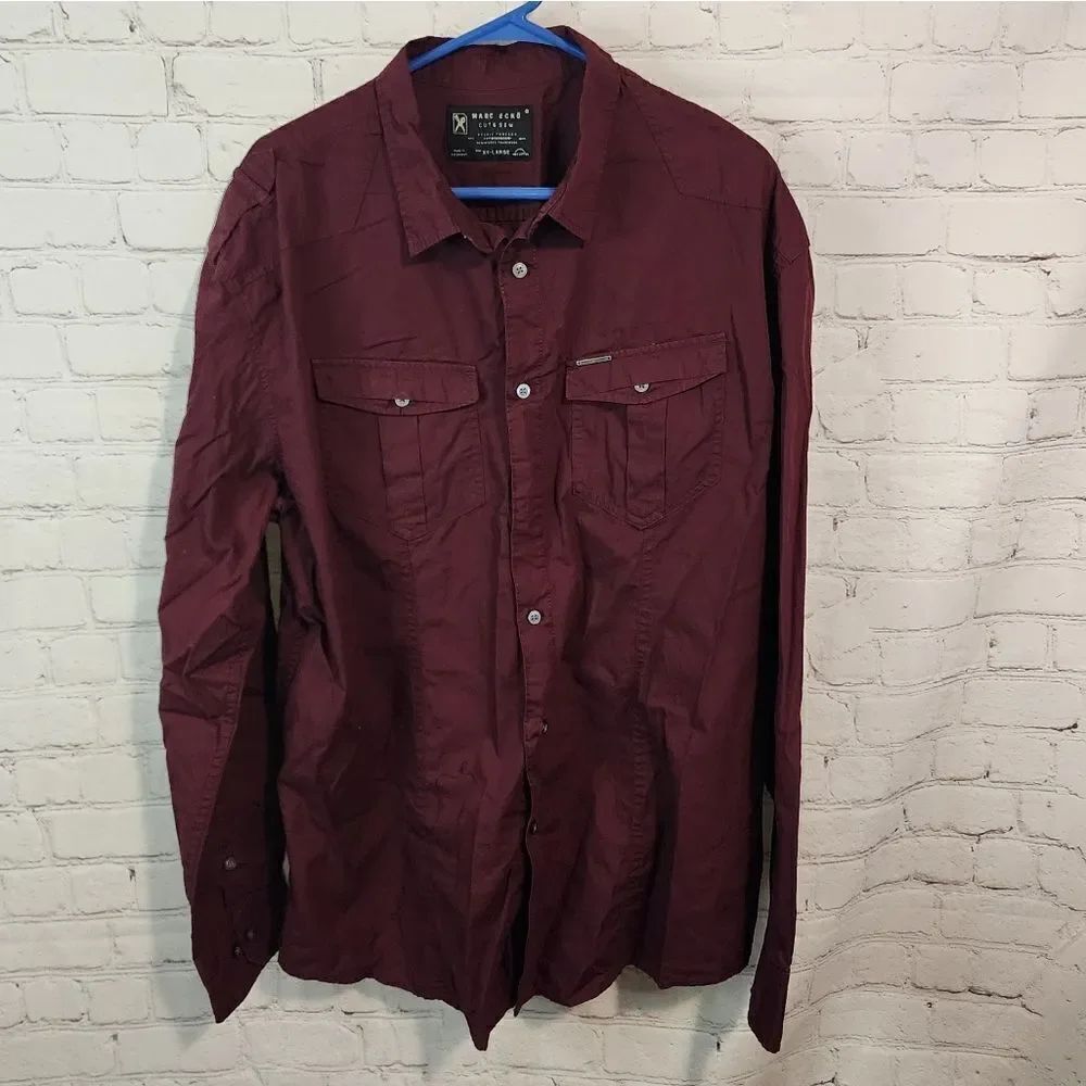 Men's Marc Ecko "Cut & Sew" longsleeve button-down shirt, size XXL